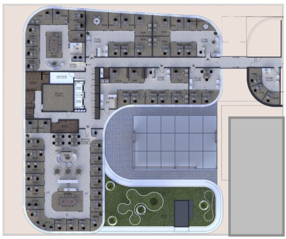קומת משרדים חדשה להשכרה במרכז המסחרי החדש בשוהם