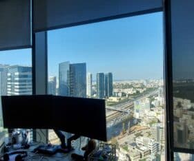 משרד יוקרתי גמר הייטק קומה גבוהה במגדל יוקרתי בלב הבורסה