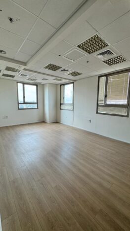 שטח מואר עם נוף ירוק